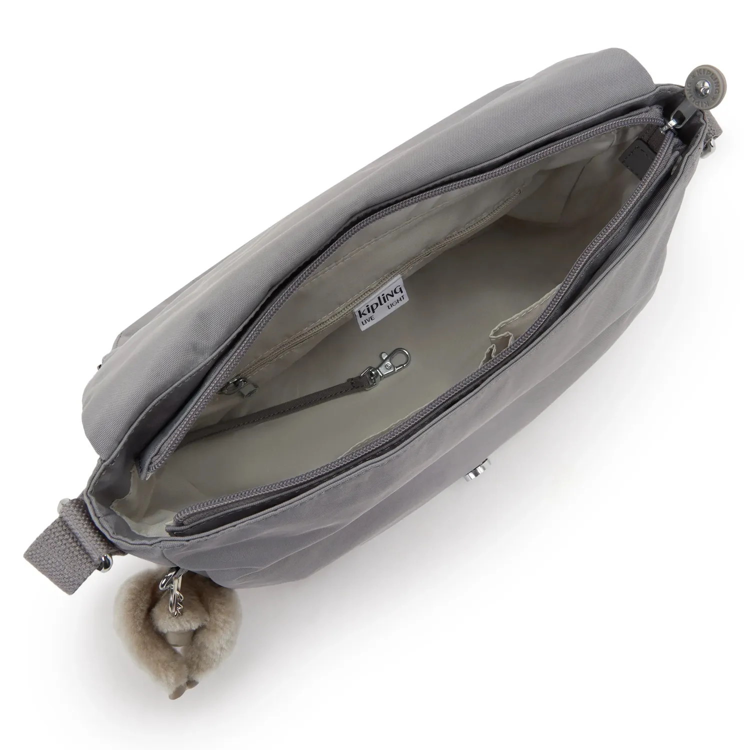 Kipling Earthbeat M schoudertas Inviting Grey medium crossbody