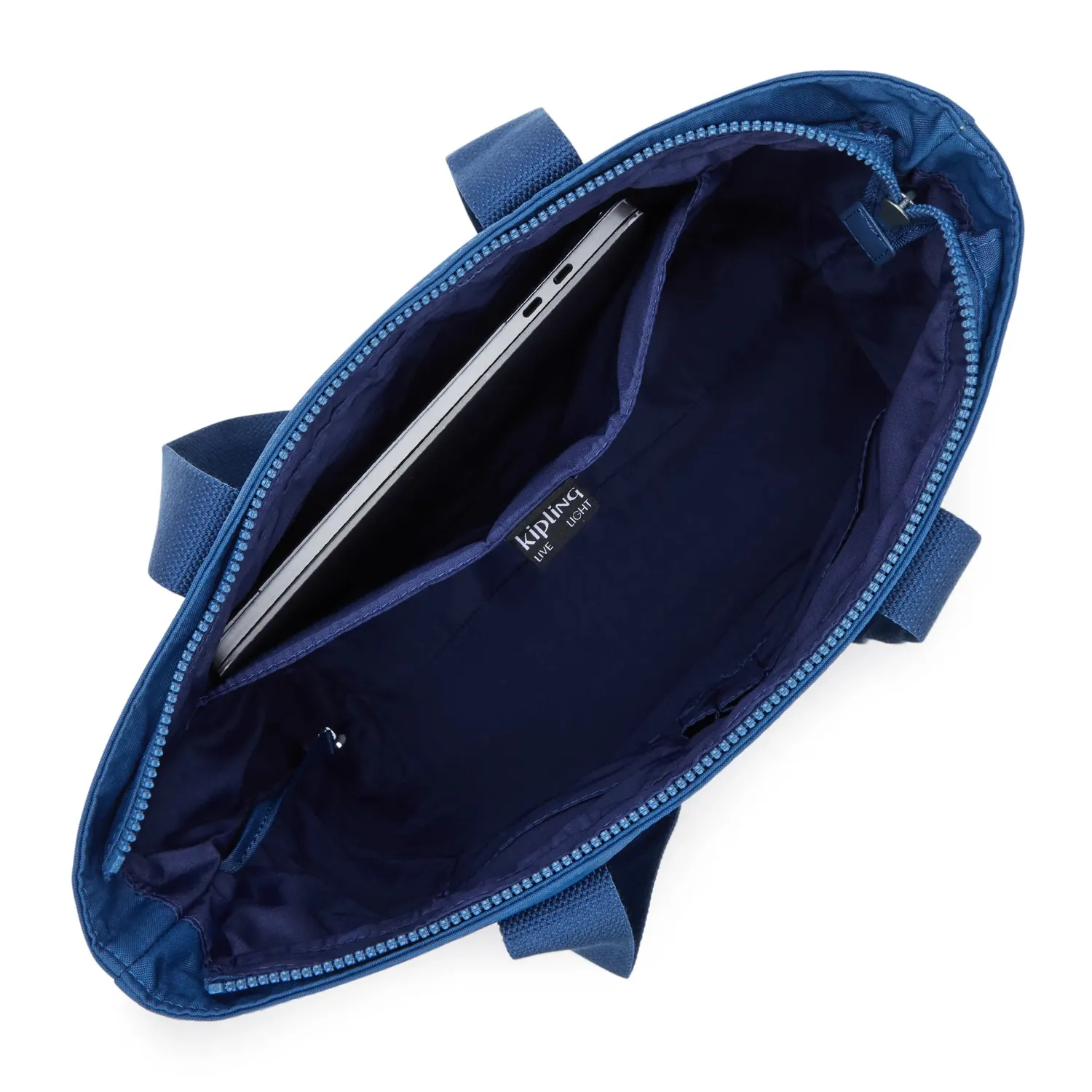 Kipling Hanifa laptoptas groot Casual Blue 15 inch A4