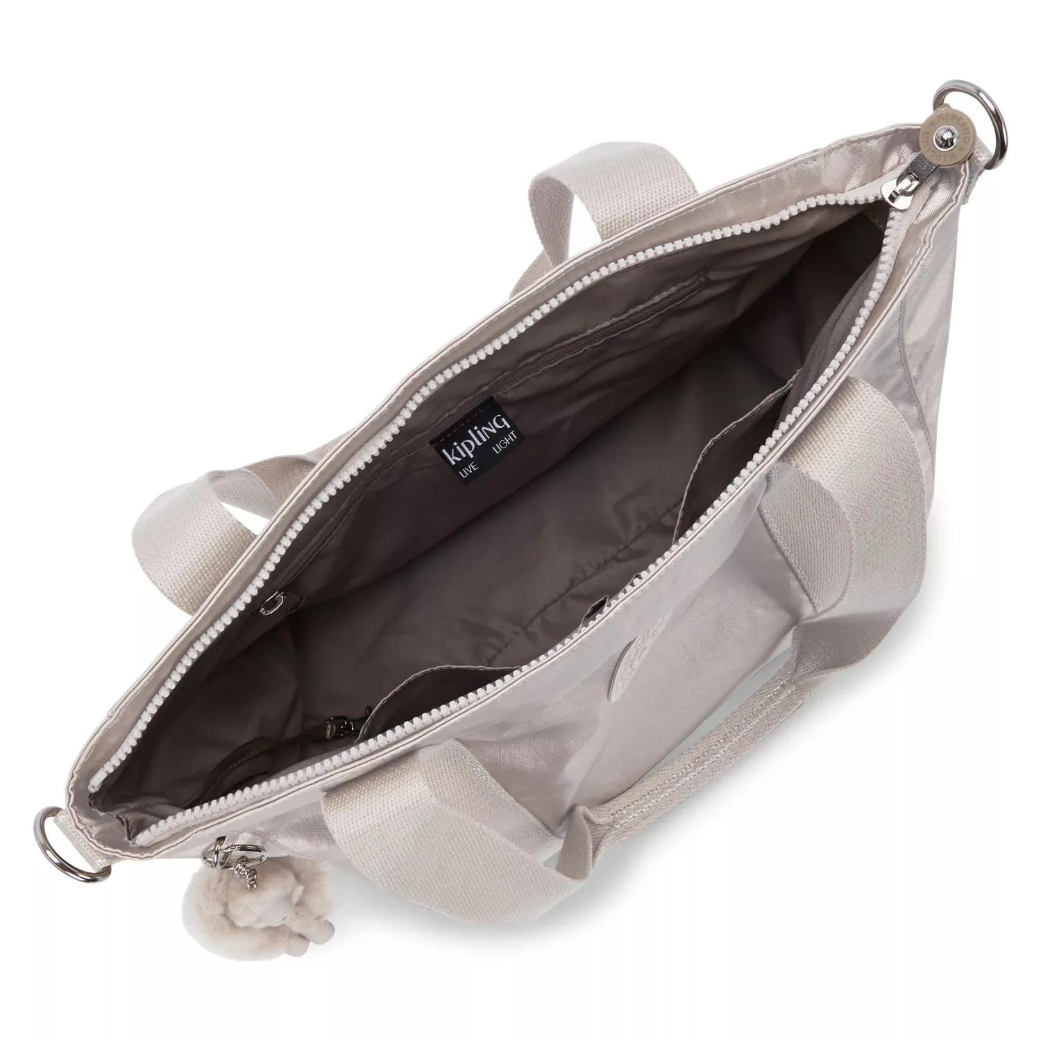 Kipling Asseni S shopper Metallic Glow klein met schouderriem