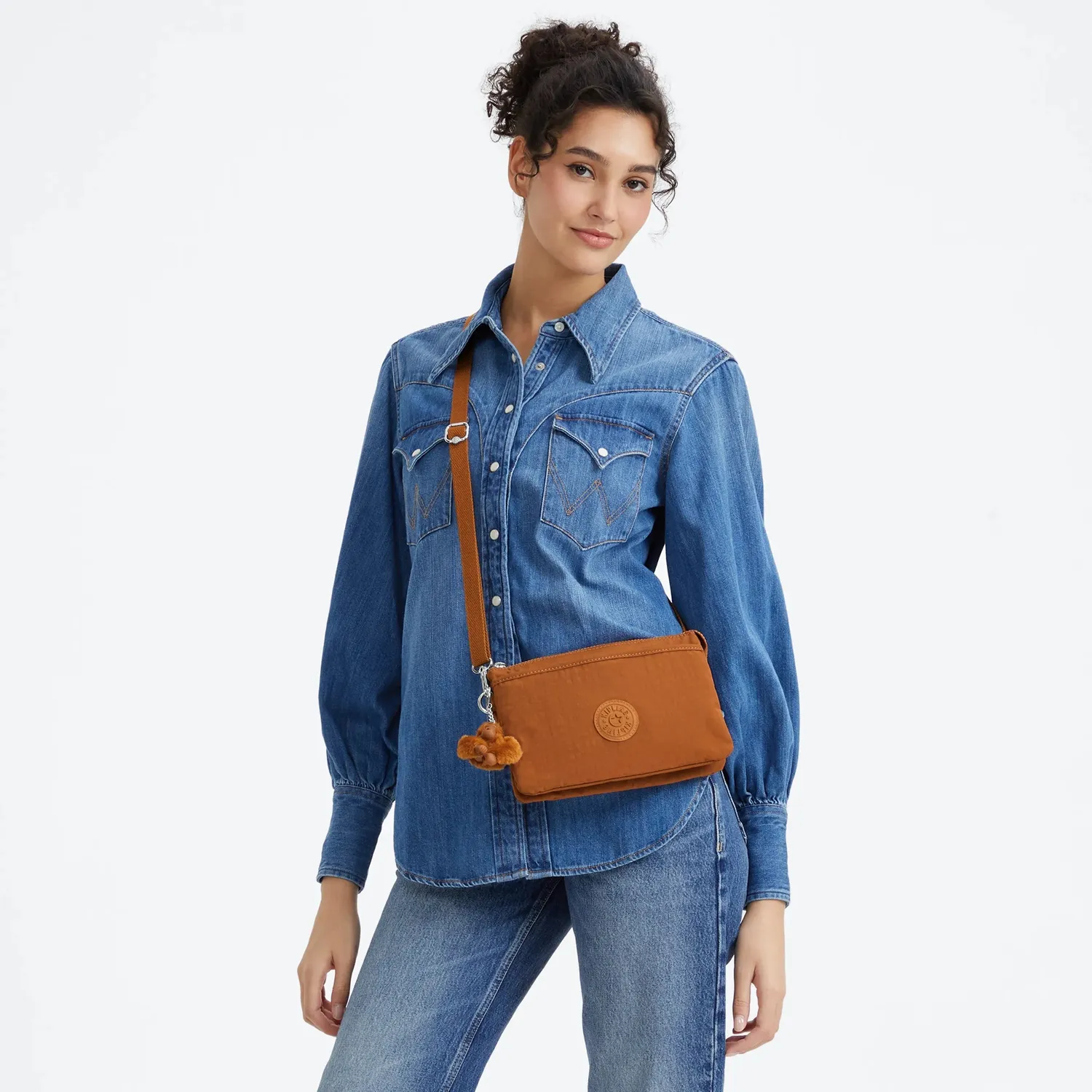 Kipling Riri crossbody klein Stylish Mokka bruin