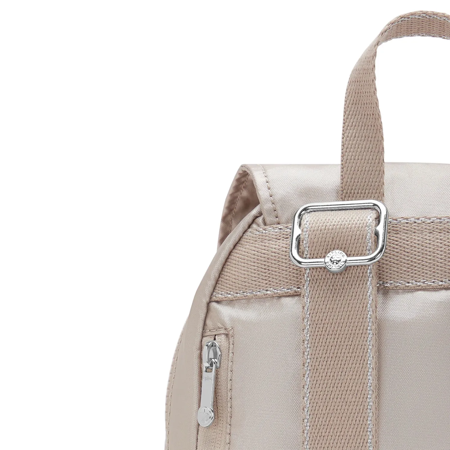 Kipling City Pocket Mini rugzak Metallic Glow klein met klep