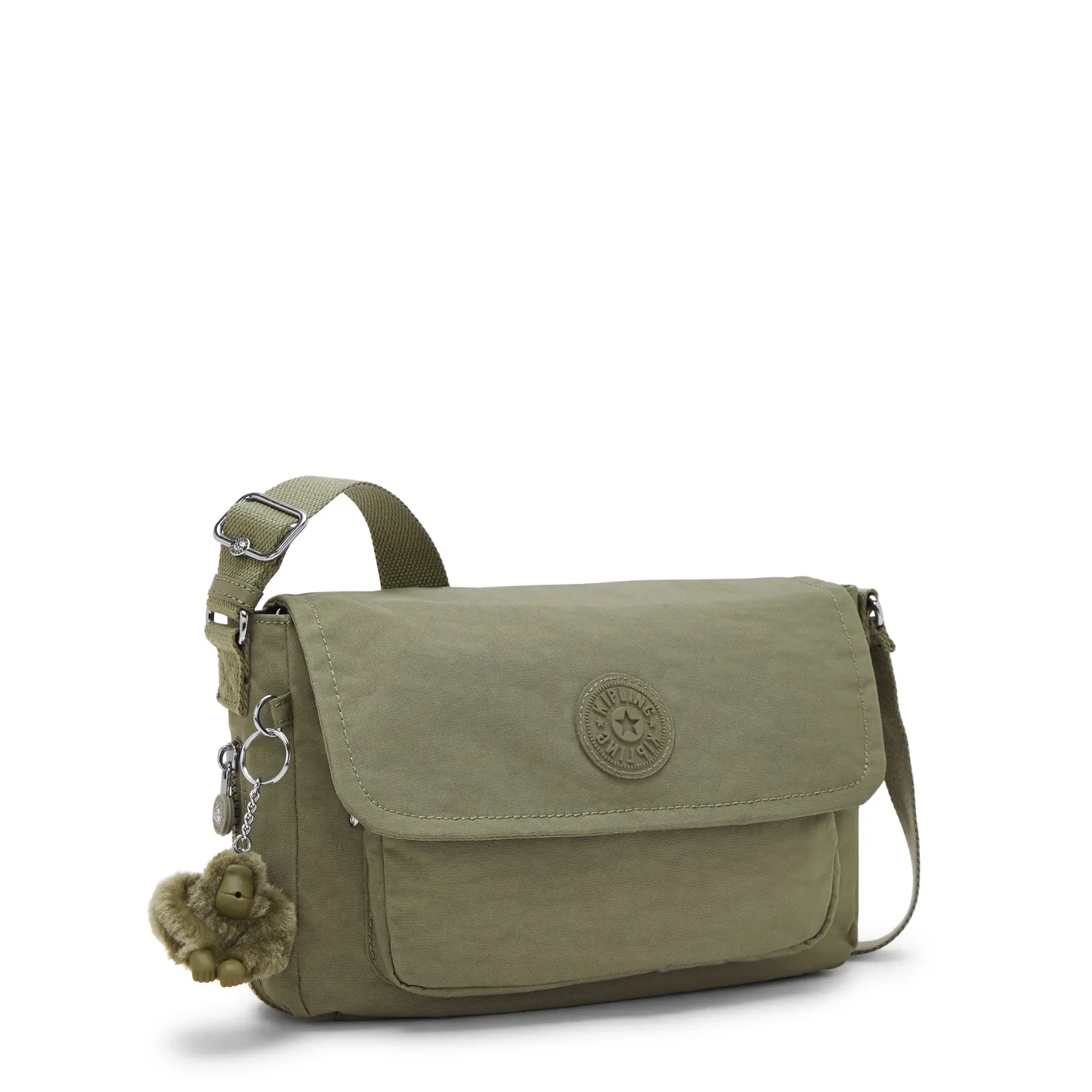 Kipling Dalma Medium crossbody tas Almost Sage met sleutelkoord
