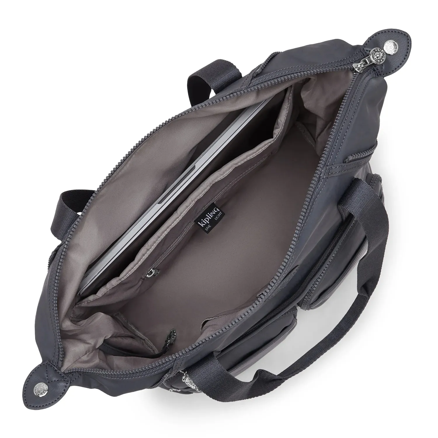 Kipling New Art Duo Pocket Medium tas Moonlit Slate 15"