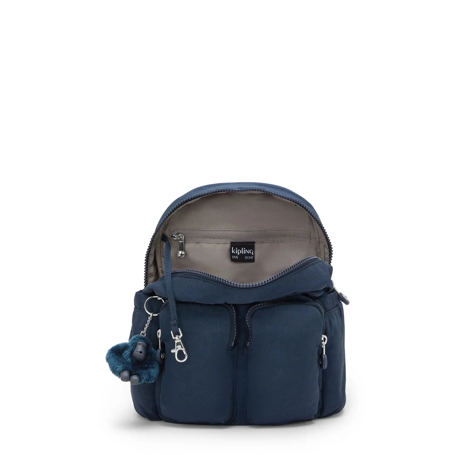 Kipling City Pocket Mini rugzak Blue Bleu 2 klein met klep
