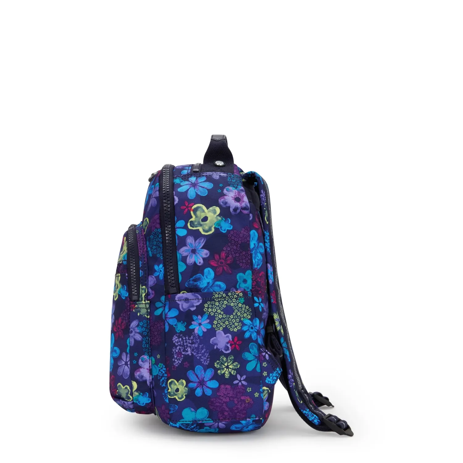 Kipling Seoul S rugzak Klein Dark Flower Stamp 11 inch vak