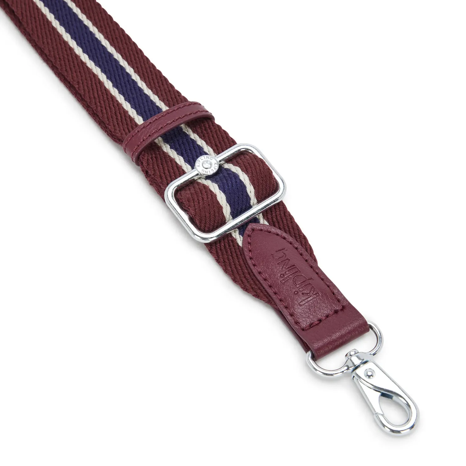 Kipling Shoulderstrap Basic schouderriem Wine Blue Stripe verstelbaar