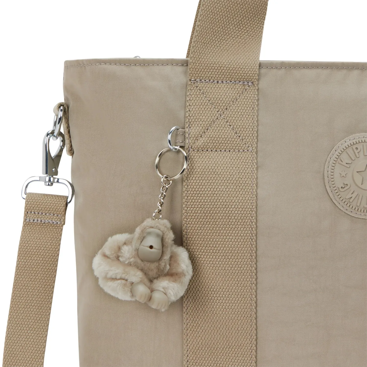 Kipling Minta L Up shopper soft taupe groot afneembare band