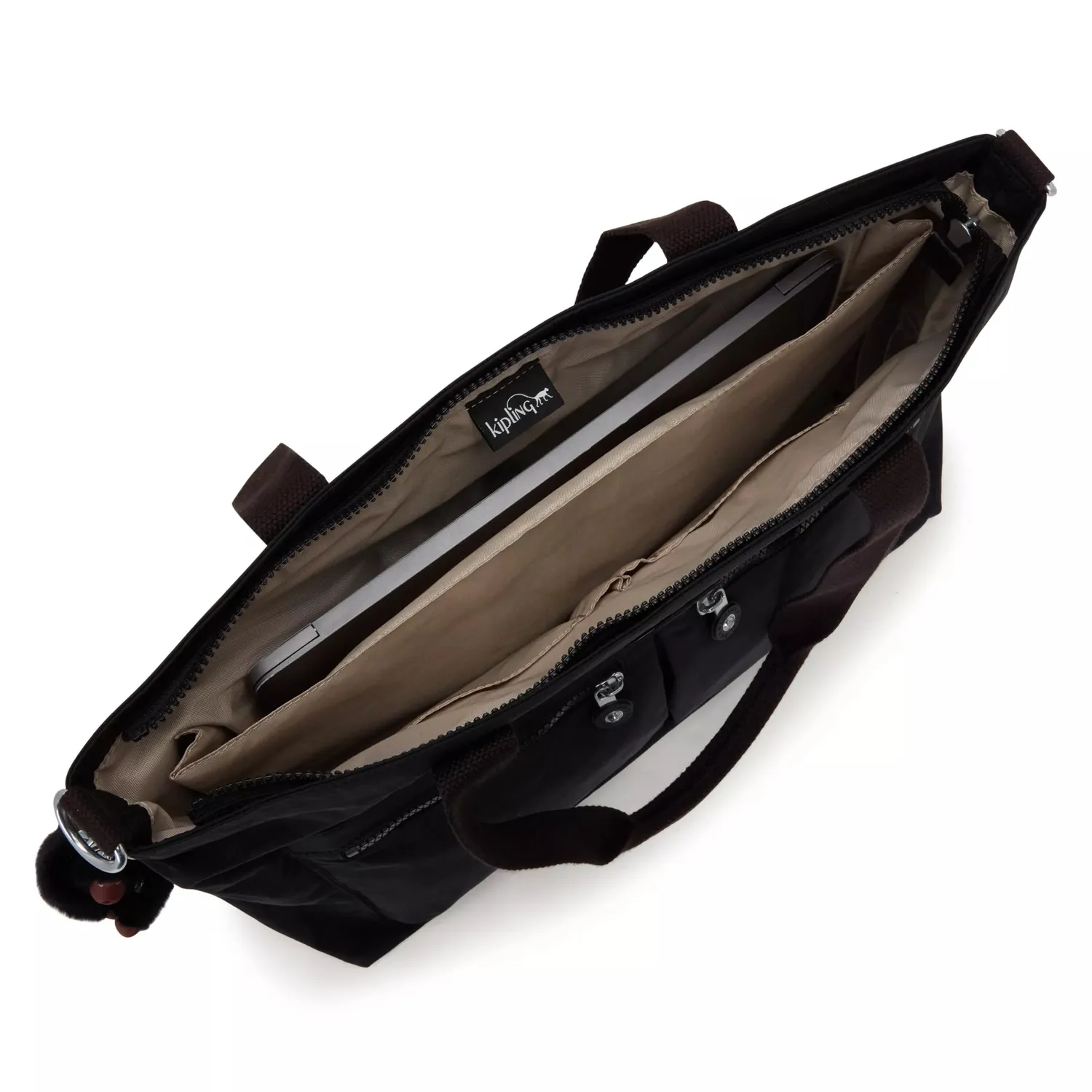 Kipling Natalie draagtas groot Black Tonal werk