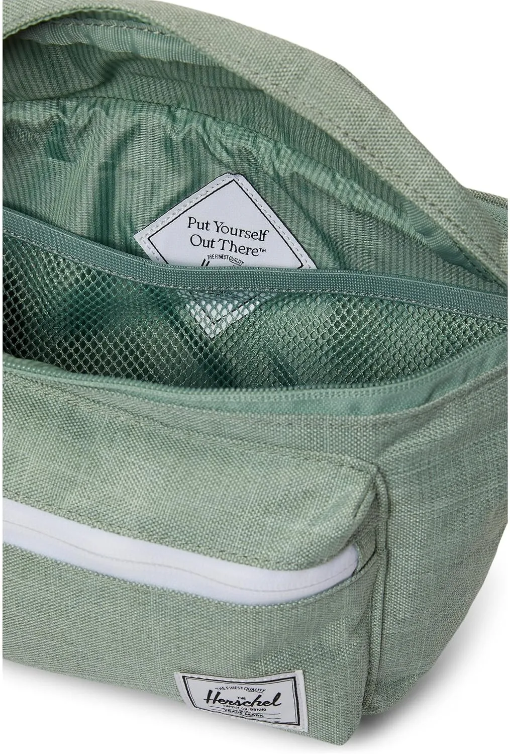 Herschel Pop Quiz heuptas iceberg green crosshatch