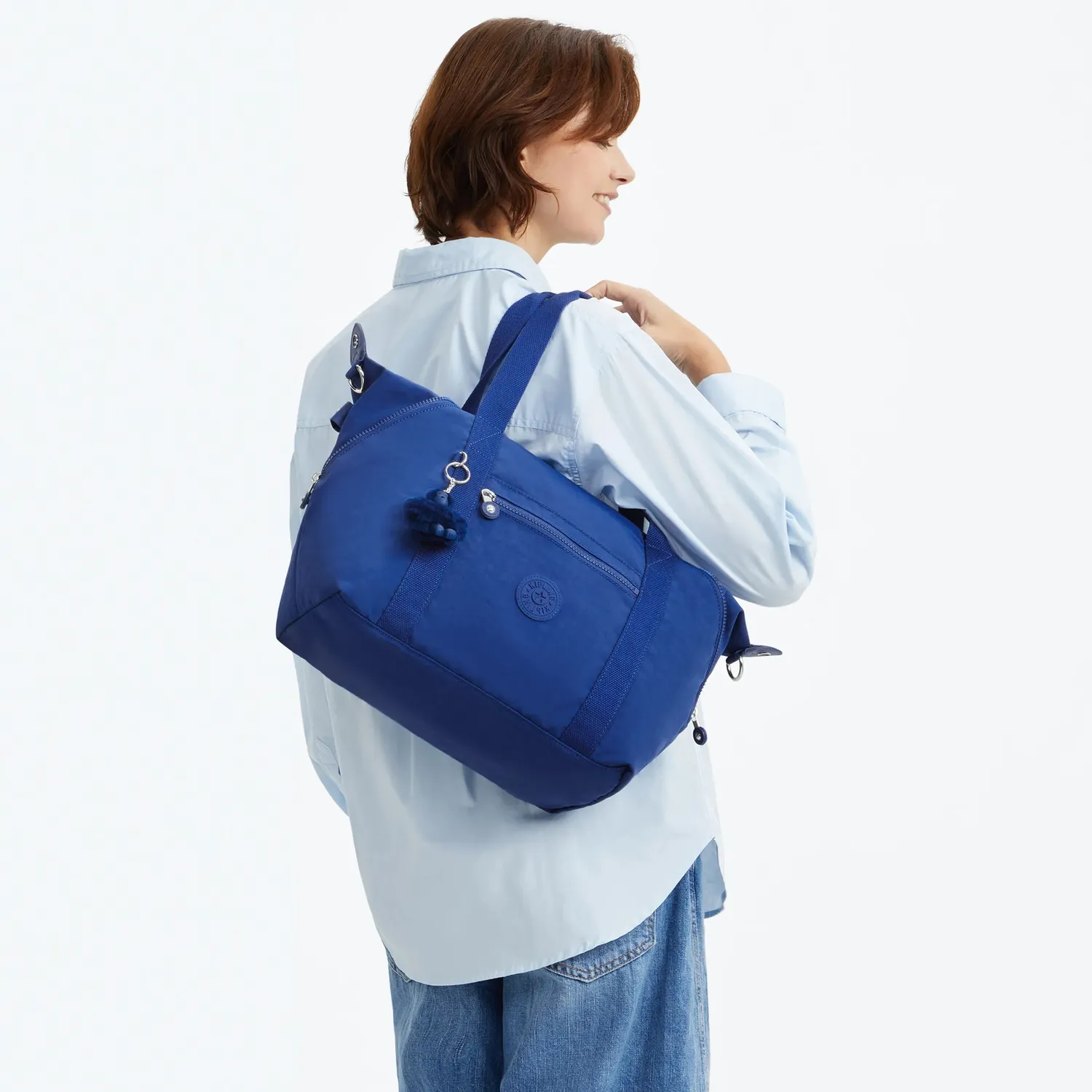 Kipling Art schoudertas Medium Blazing Blue felblauw