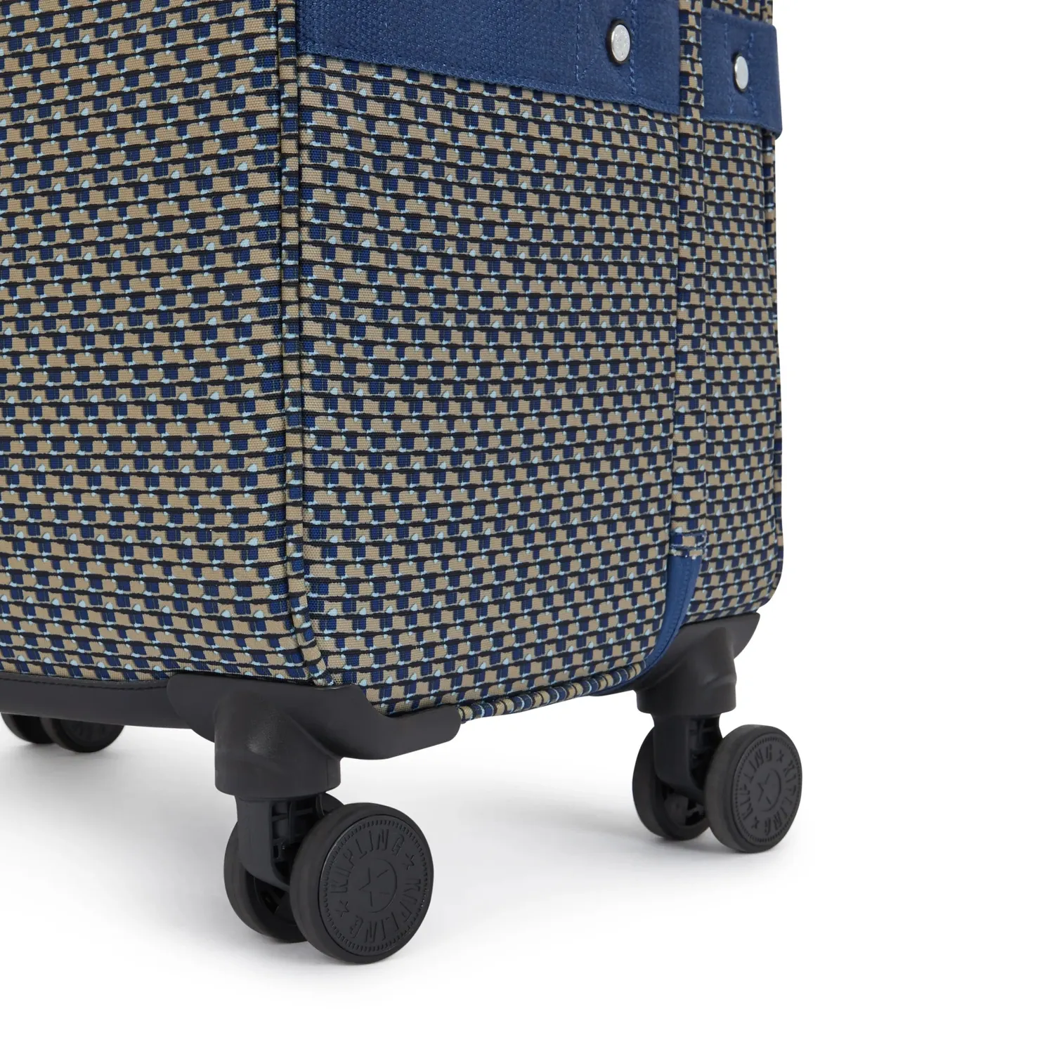 Kipling Spontaneous L koffer Blue on Wire groot 4-wiel