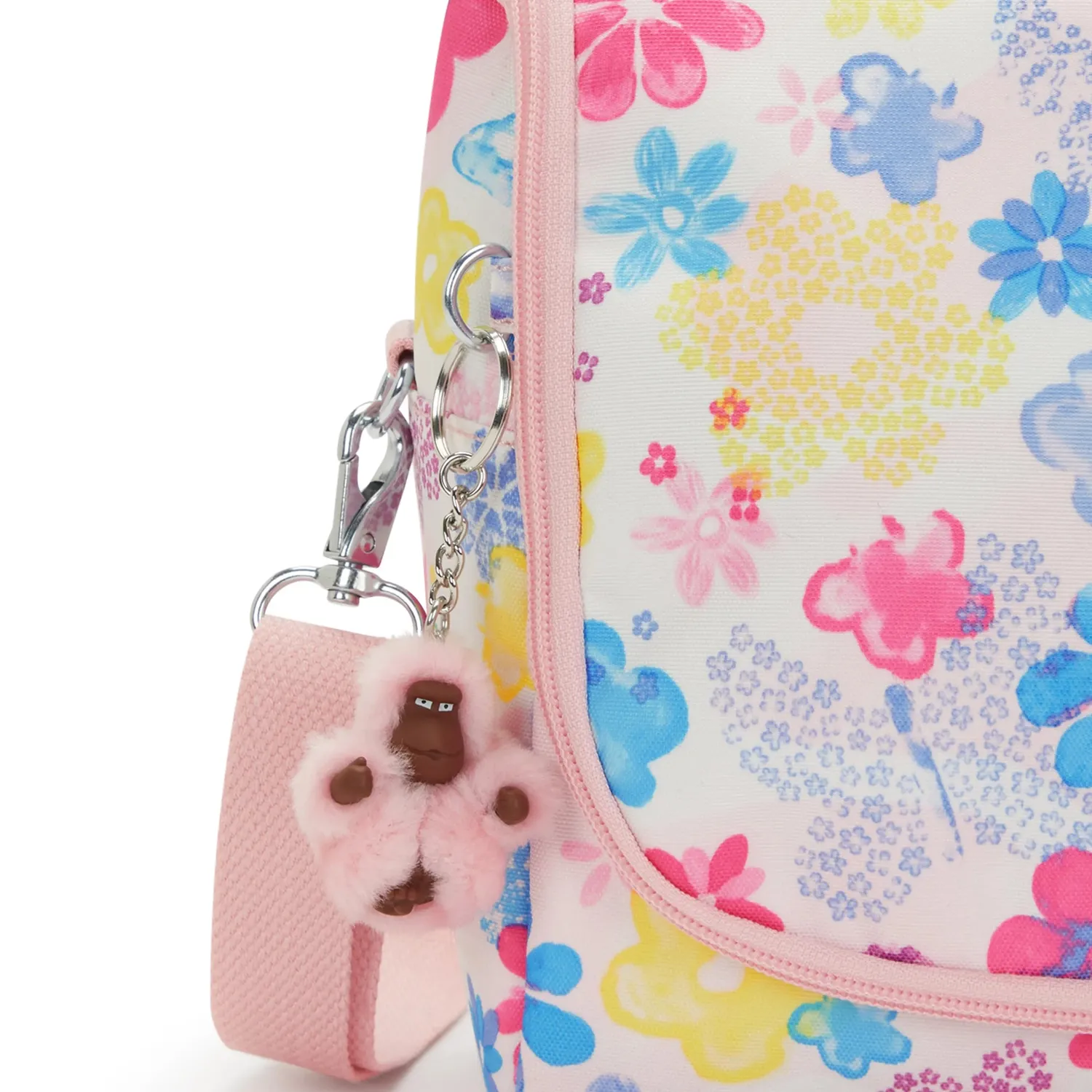 Kipling New Kichirou lunchtas Flower Stamp groot trolleyband
