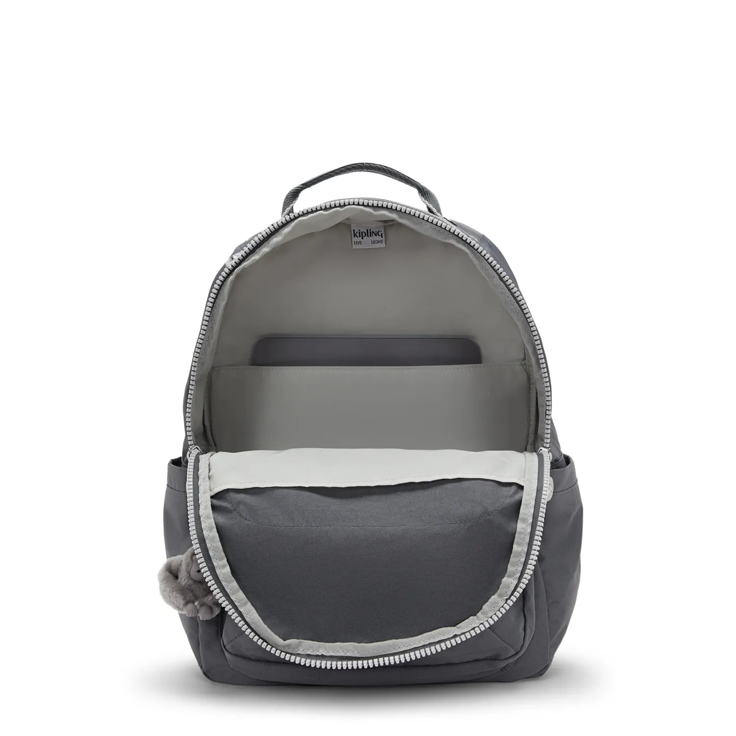 Kipling Seoul rugzak Groot Moonlit Grey 15 inch