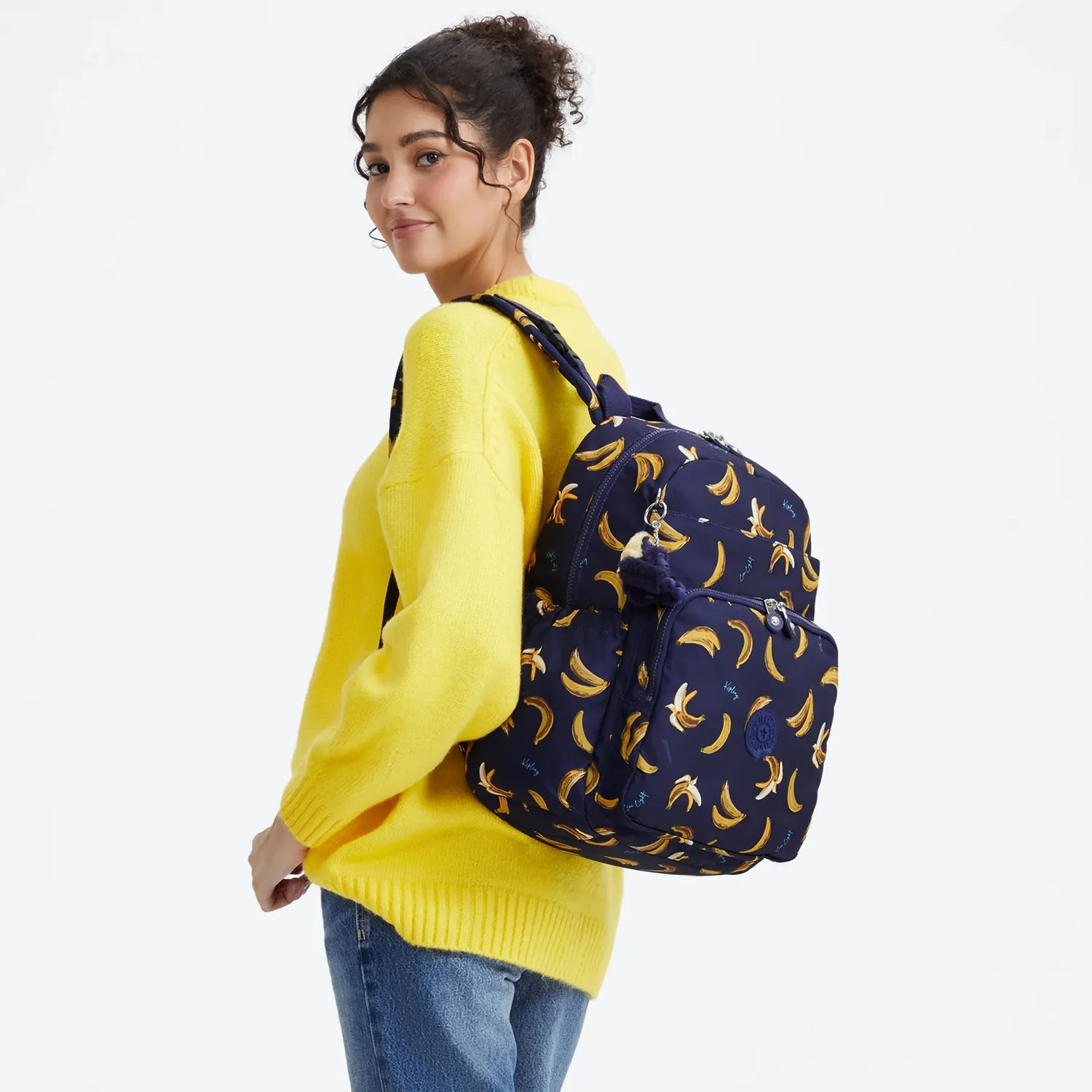 Kipling Maisie babyrugzak Baby Banana Print medium