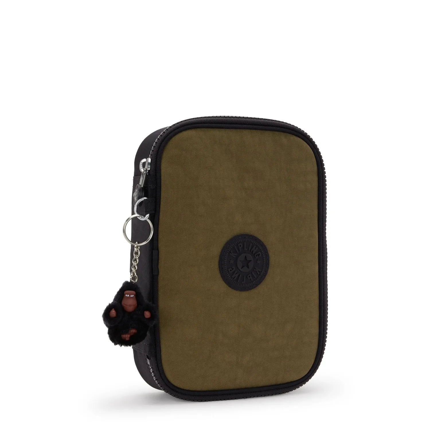 Kipling 100 Pens pennenzak Black Khaki Block groot nylon