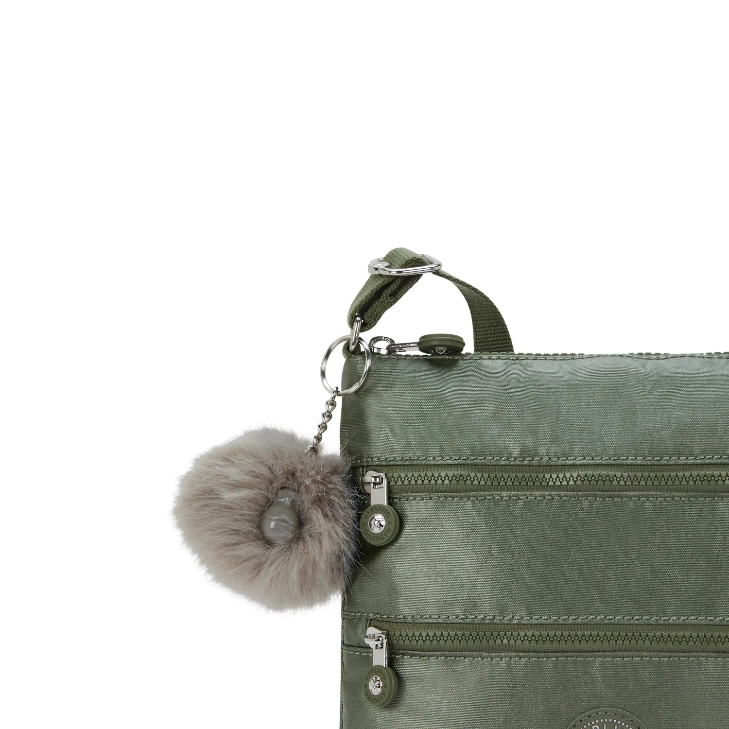 Kipling Keiko crossbody Connect Green Met GG klein