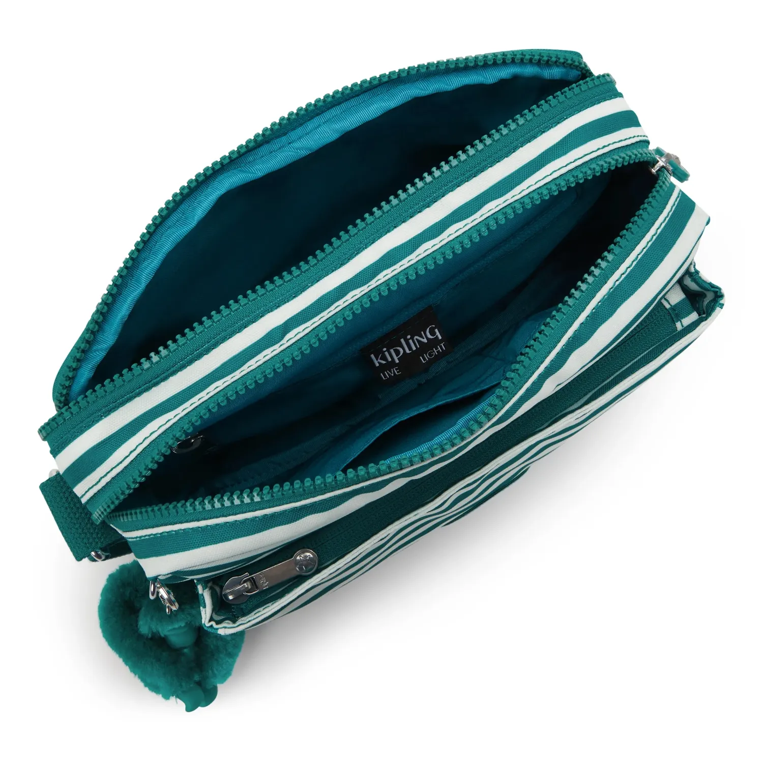 Kipling Abanu M crossbody tas Parasol Stripes Medium streepprint