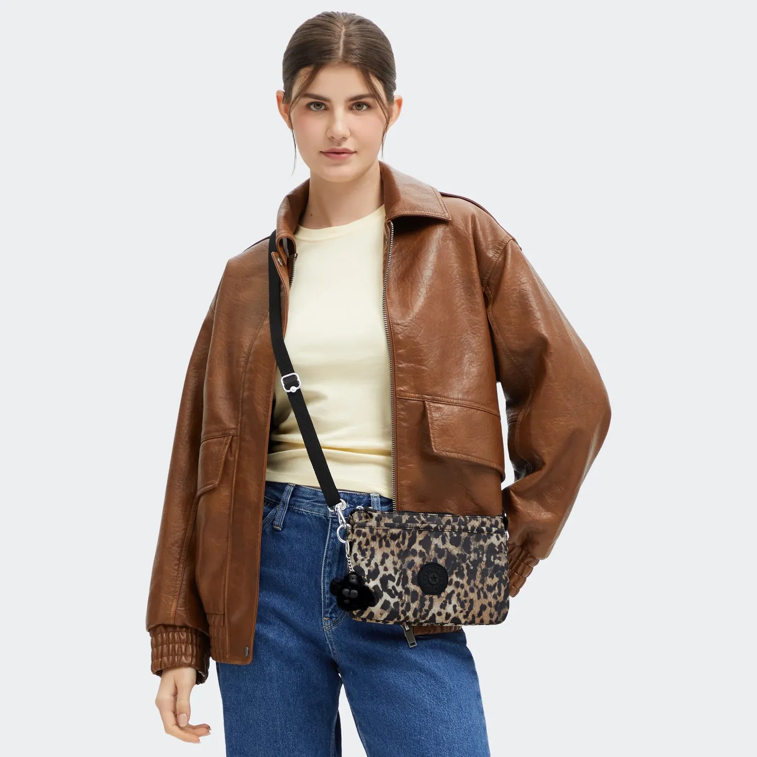 Kipling Riri crossbodytas Klein Wild Leopard panterprint