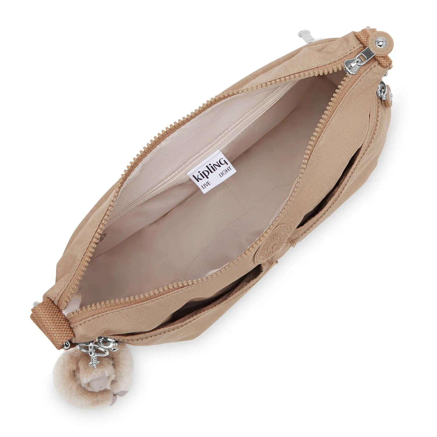 Kipling Izellah schoudertas Tan Beige Medium waterafstotend