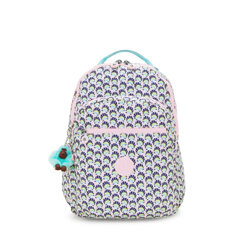 Kipling Seoul Lap rugzak Groot Geo Shell 15 inch laptopvak