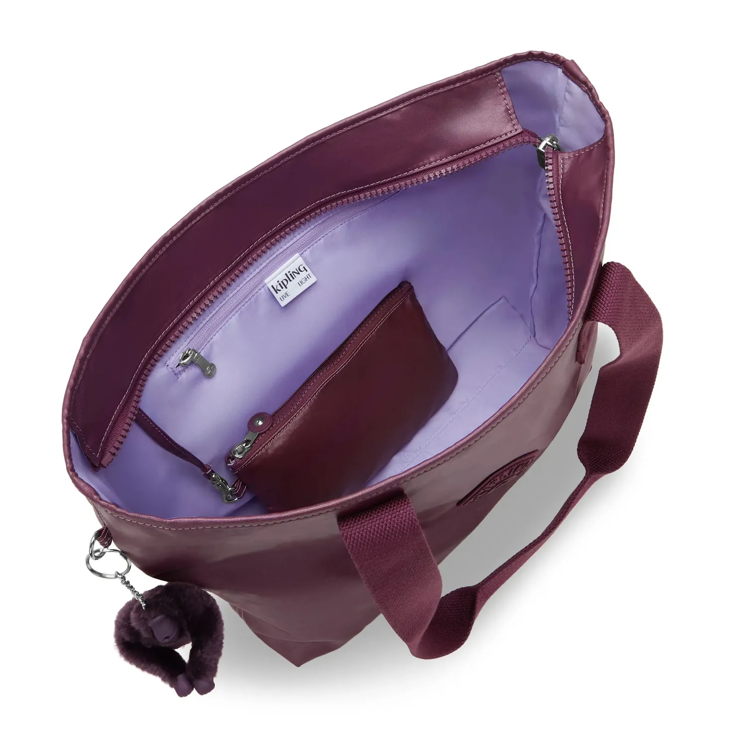 Kipling Anina shopper Grape Wine Metallic medium A4