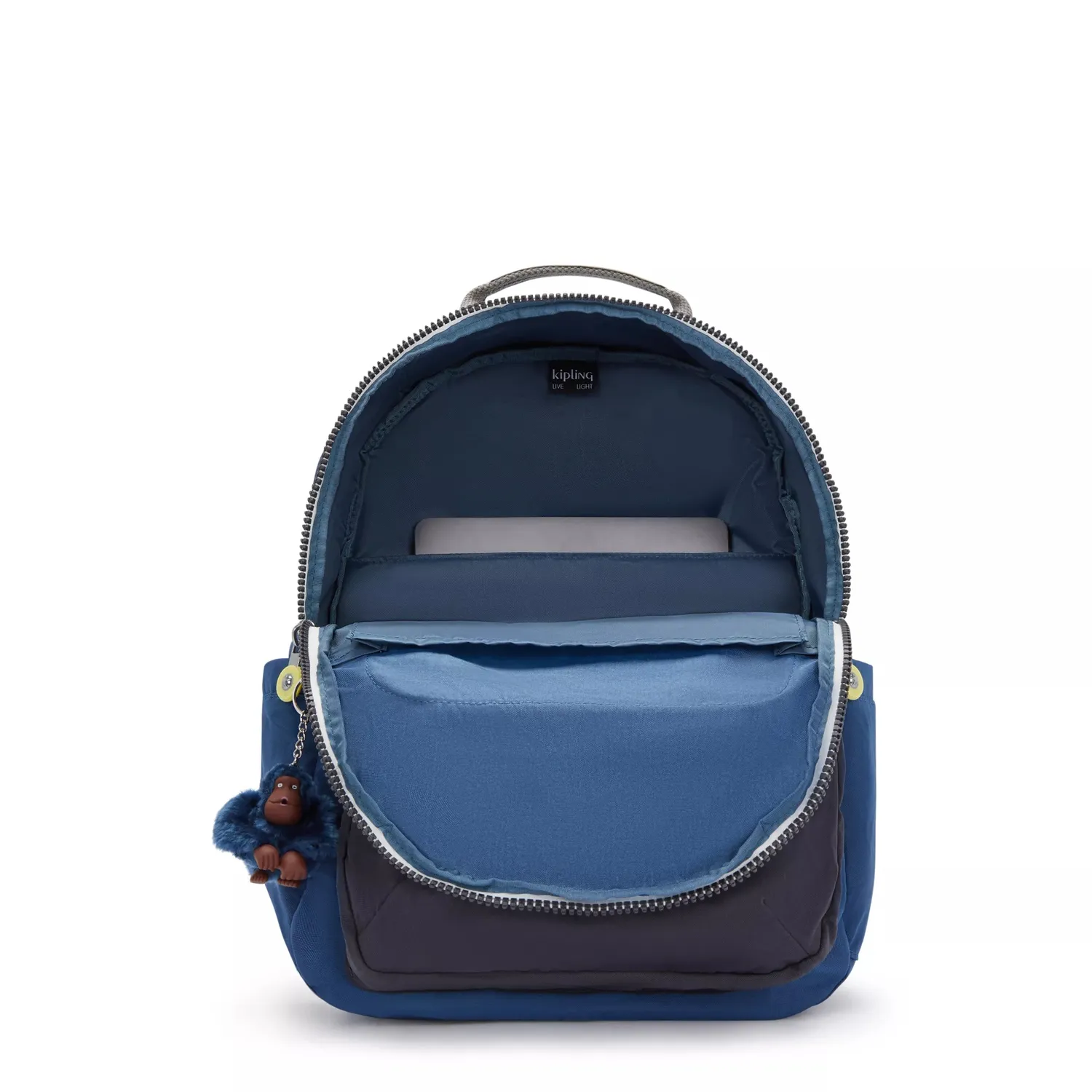 Kipling Seoul rugzak Groot Fantasy Blue Block 15 inch laptopvak