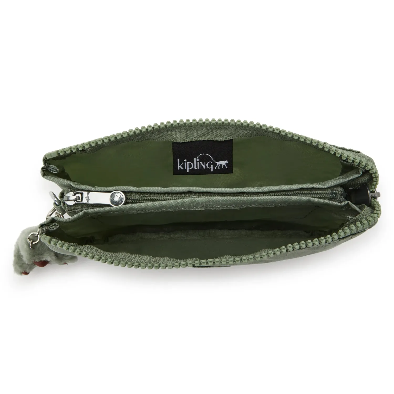 Kipling Creativity L etui Green Tea groot nylon 3 vakken