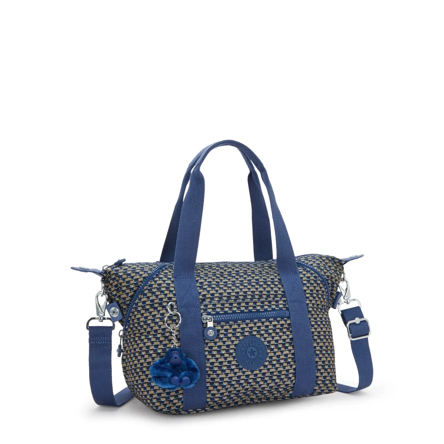 Kipling Art Mini schoudertas Blue on Wire klein verstelbaar
