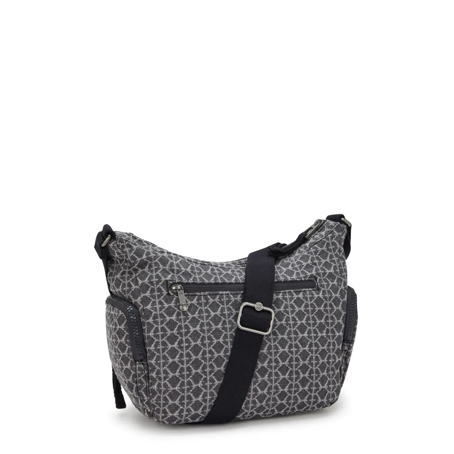 Kipling Gabb S crossbodytas Medium Grey Denim Jacquard vakken