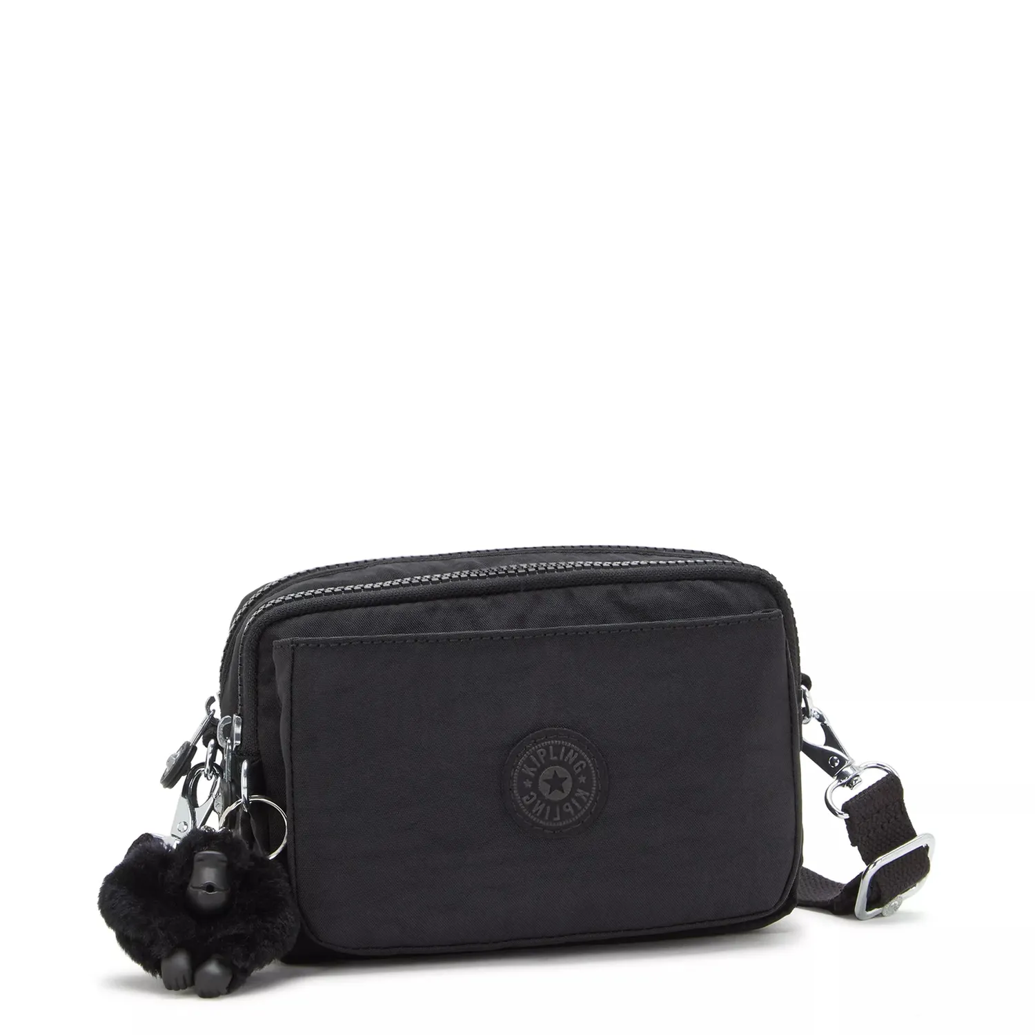 Kipling Abanu Multi crossbody tas Klein Black Noir ritsvakken