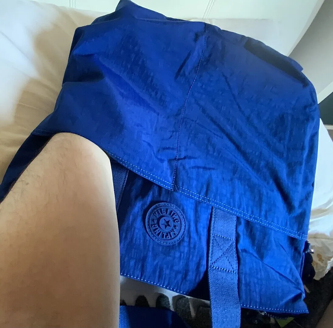 Kipling Hanifa laptoptas groot Casual Blue 15 inch A4