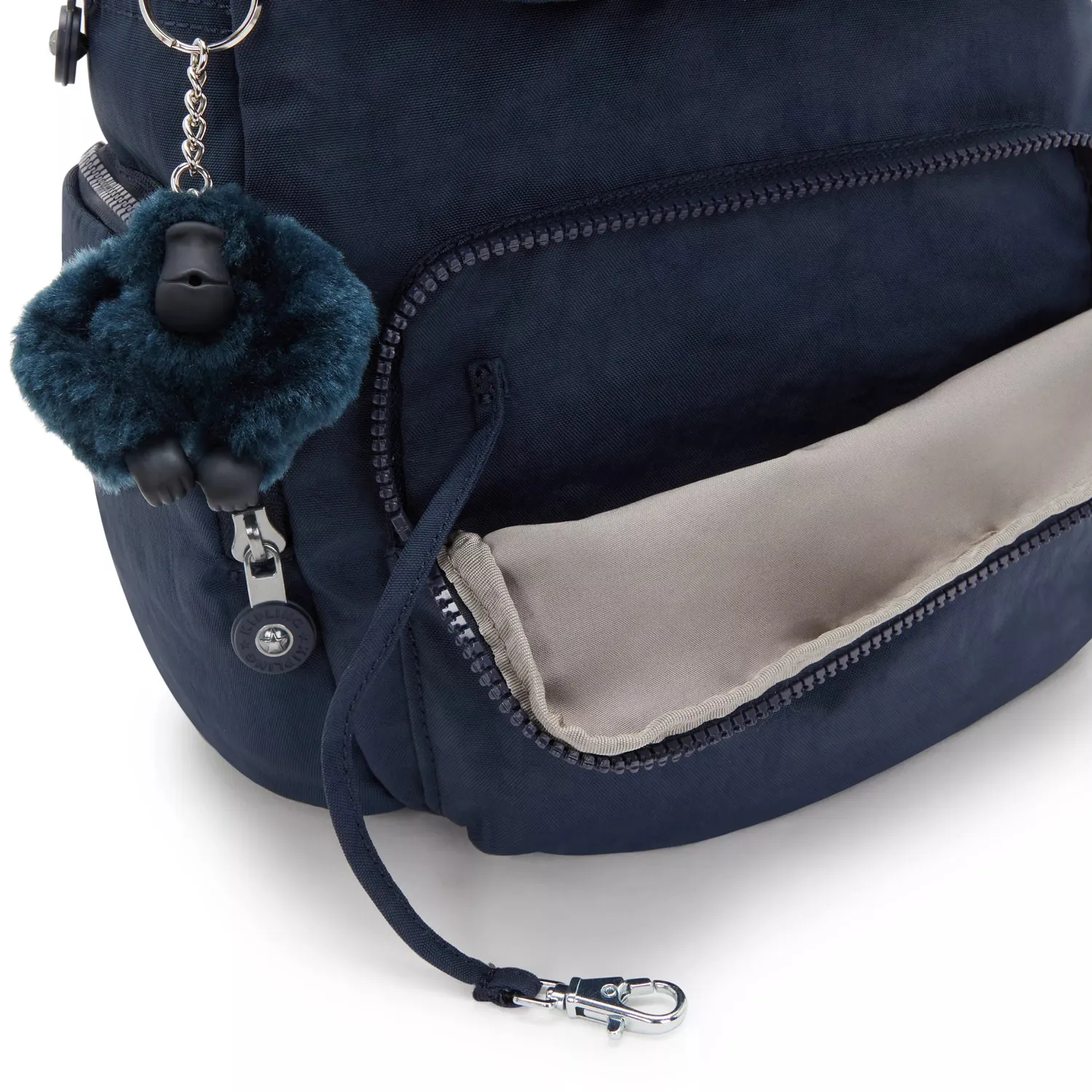 Kipling City Zip S rugzak Blue Bleu 2 klein met veel vakken