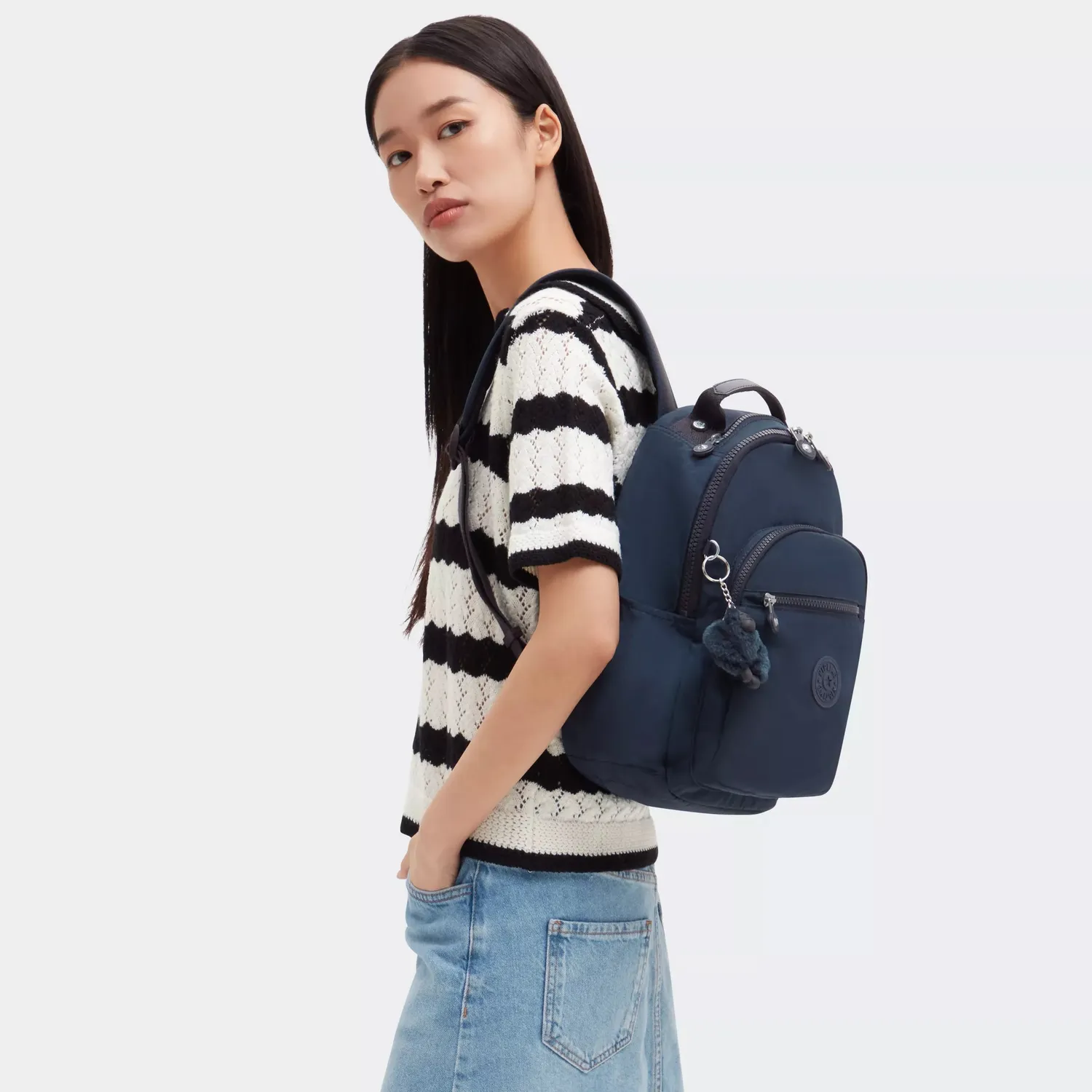 Kipling Seoul S rugzak Klein Blue Bleu 2 11 inch