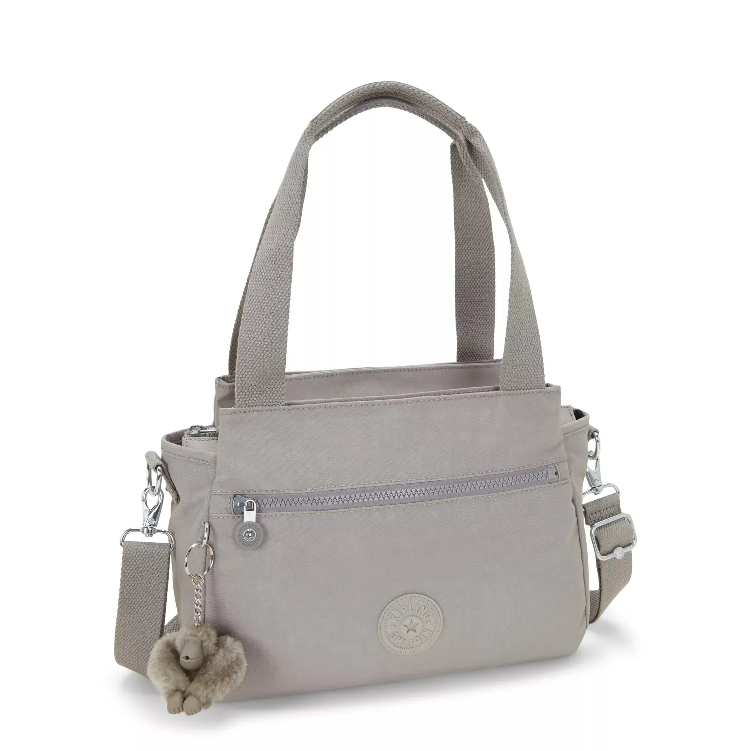 Kipling Elysia schoudertas Medium Grey Gris draagtas