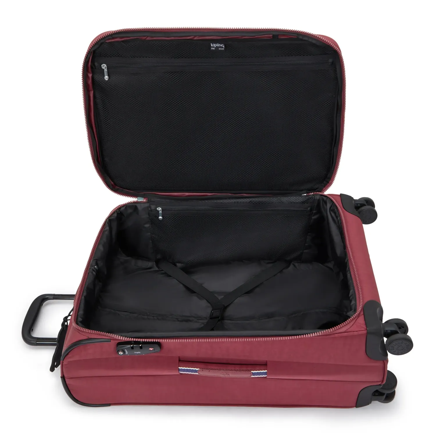Kipling New Youri Spin M koffer Lounge Wine Medium wijnrood