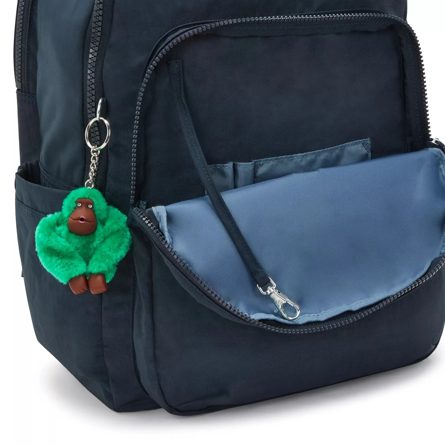 Kipling Seoul College rugzak Groot Blue Green Block 15 inch