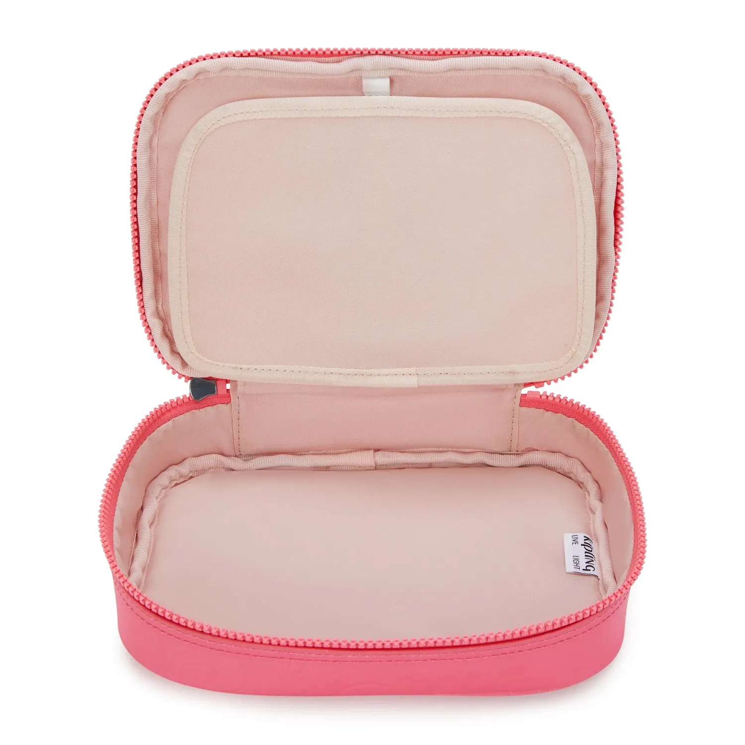 Kipling 100 PENS pennenzak Groot Pink Swirl Emboss nylon