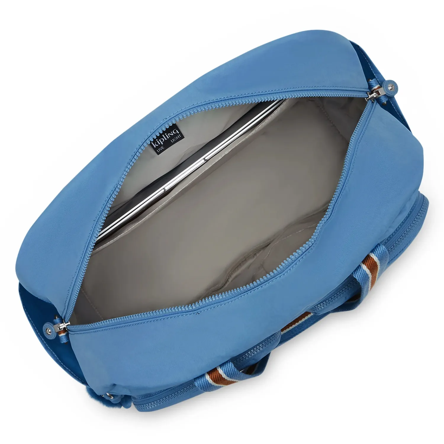 Kipling Defea XL sporttas Medium Vintage Blue voorvakken