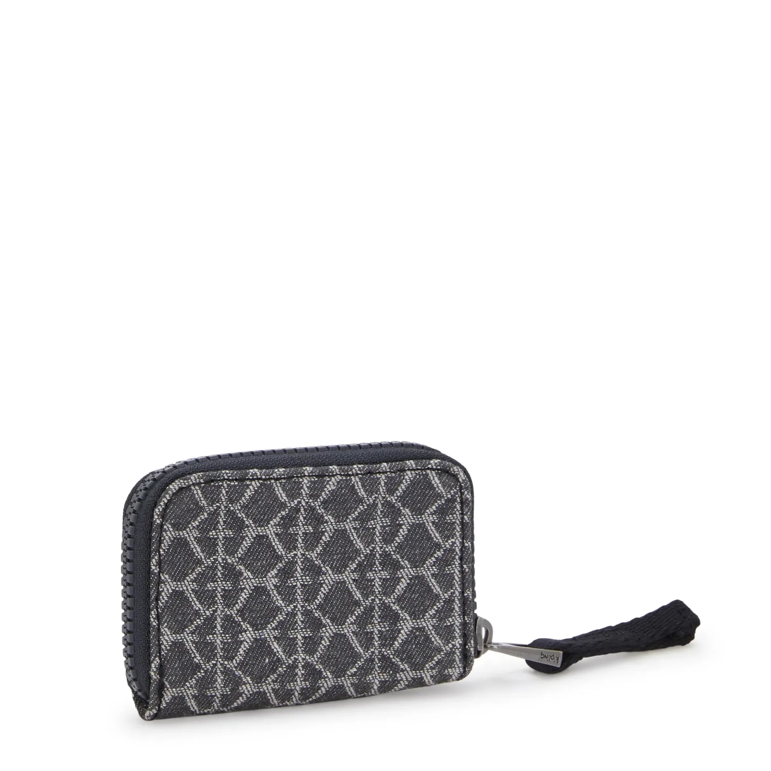 Kipling Cash Buddy portemonnee Klein Grey Denim Jacquard rits