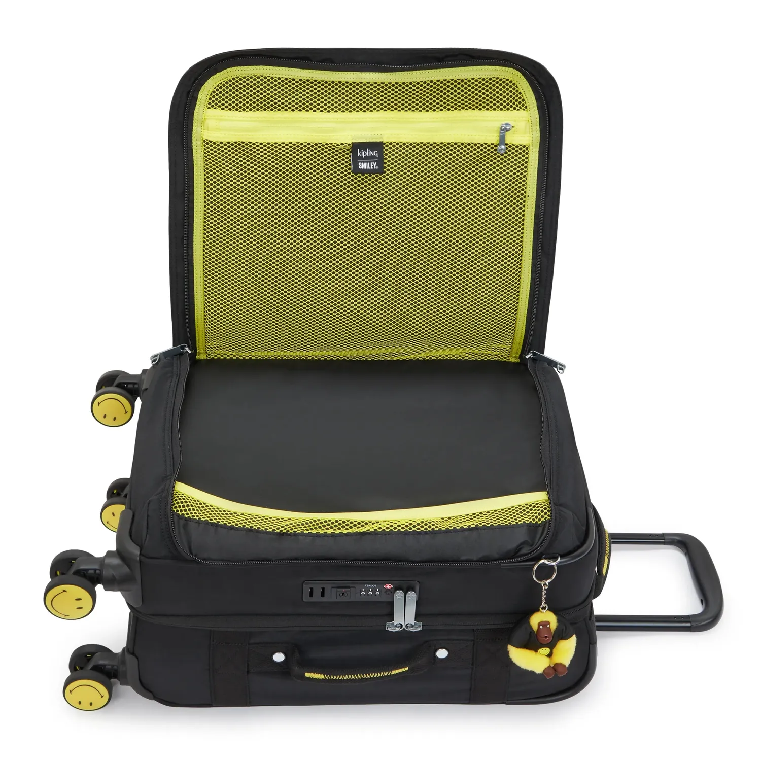Kipling Spontaneous S Koffer Klein Yellow Fun Black handbagage