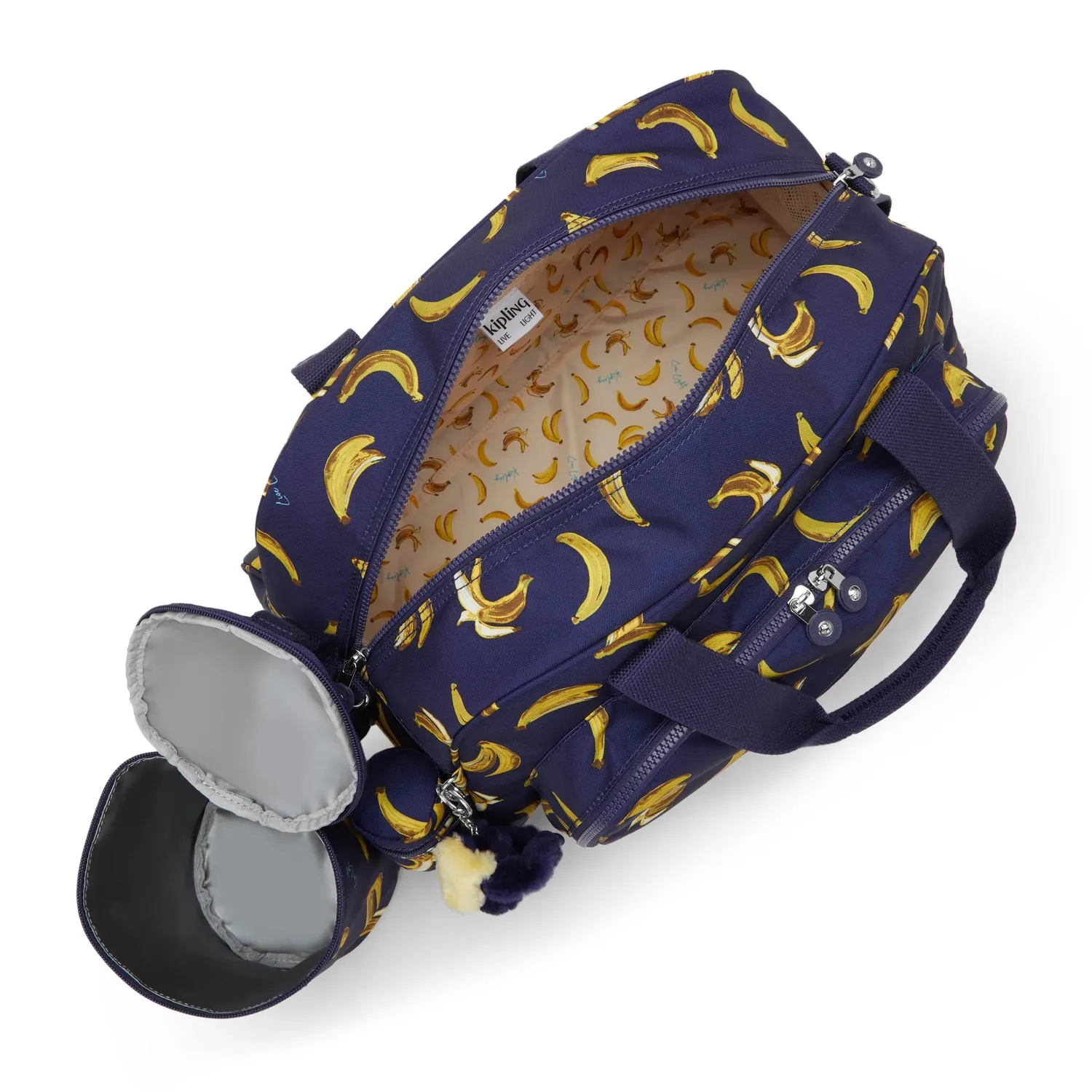 Kipling Camama luiertas Baby Banana Print groot met vakken