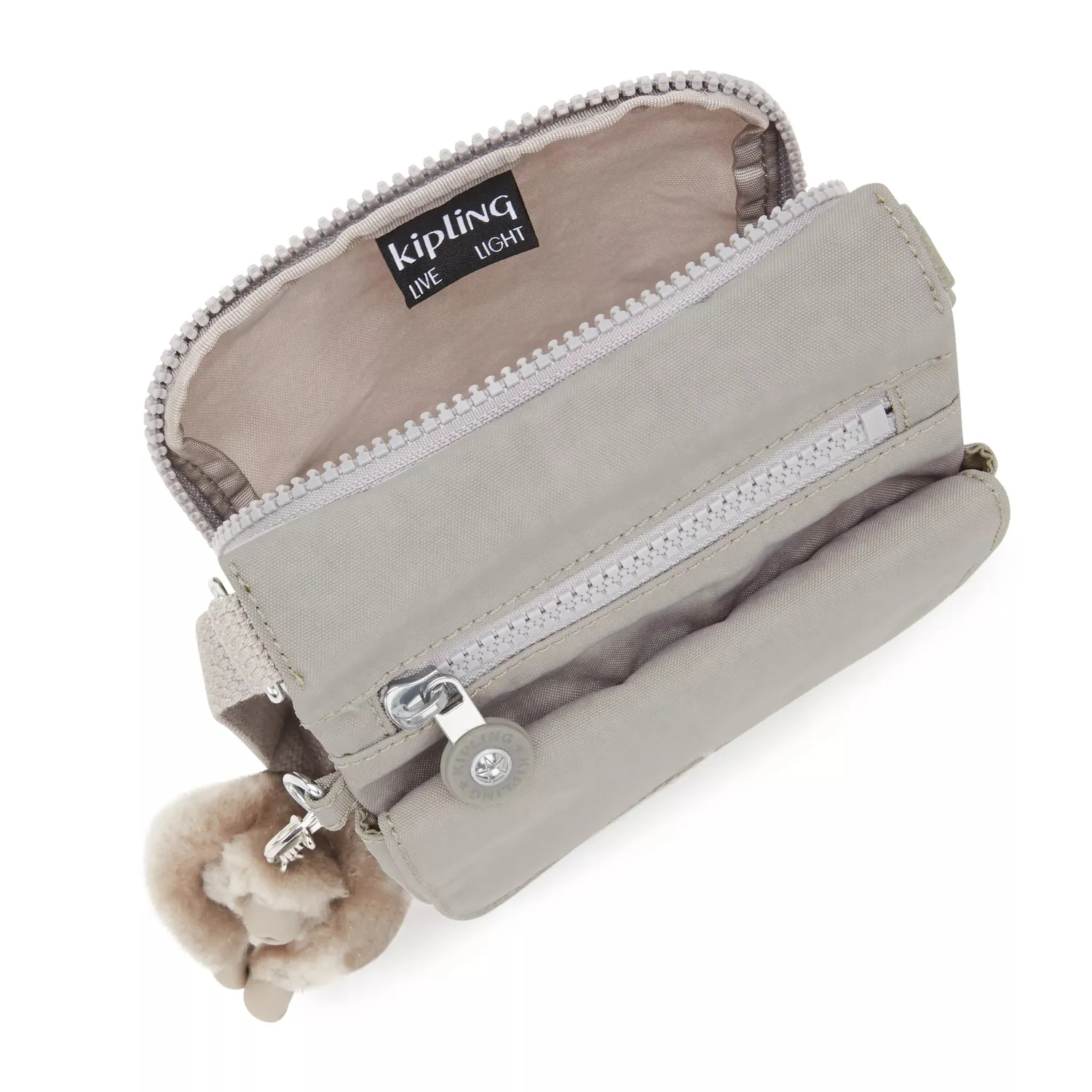 Kipling New Eldorado crossbody tas Grey Gris klein licht