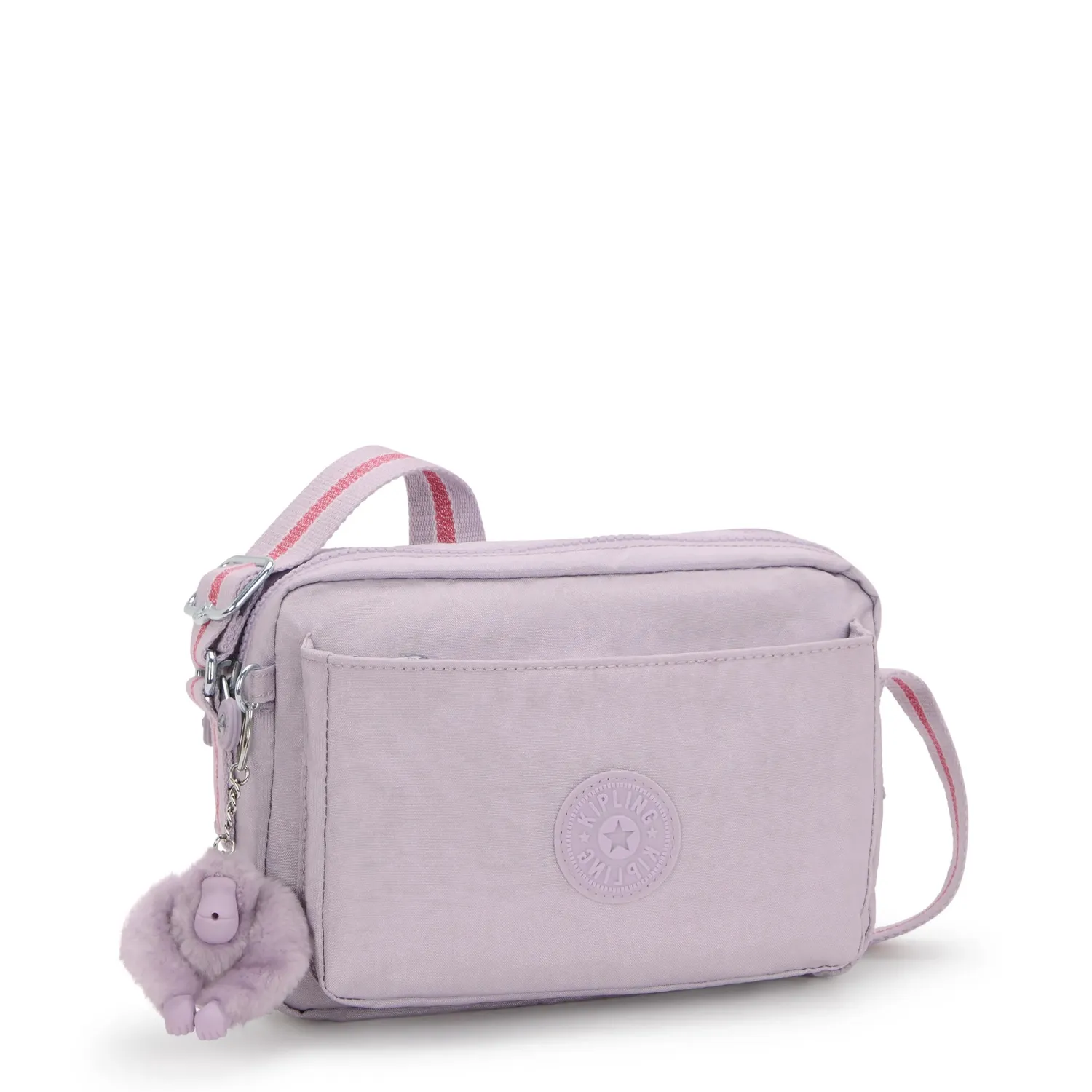 Kipling Abanu M crossbody tas Medium Lilac Shimmer glans