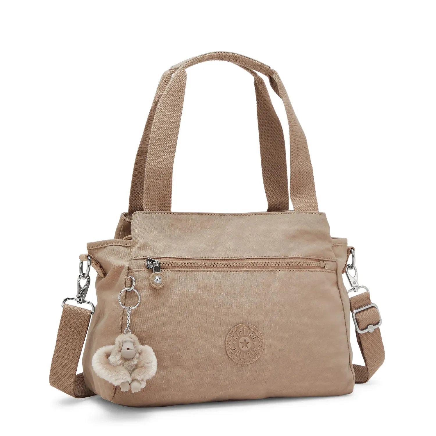 Kipling Elysia schoudertas Tan Beige medium crossbody