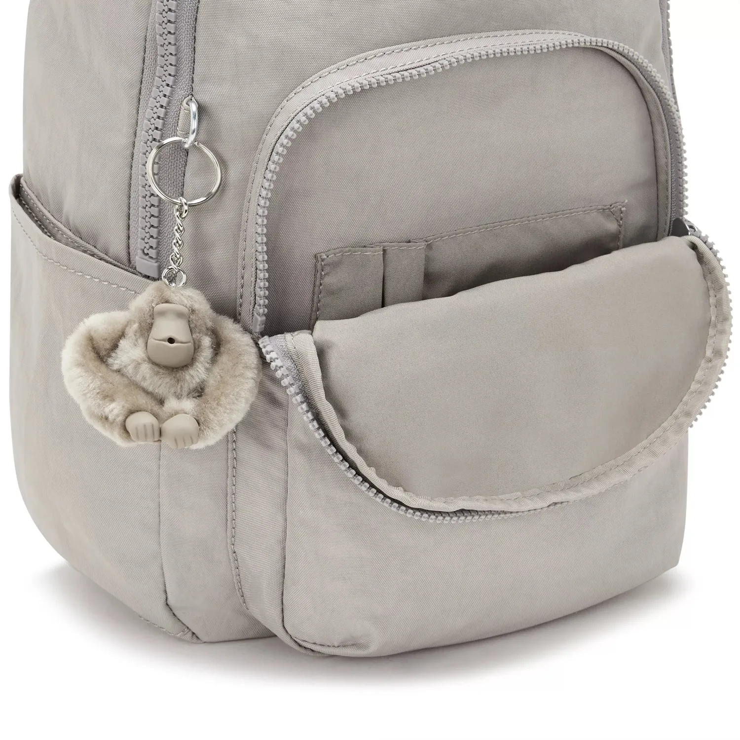 Kipling Seoul S kleine rugzak Grey Gris met tabletvak 11 inch
