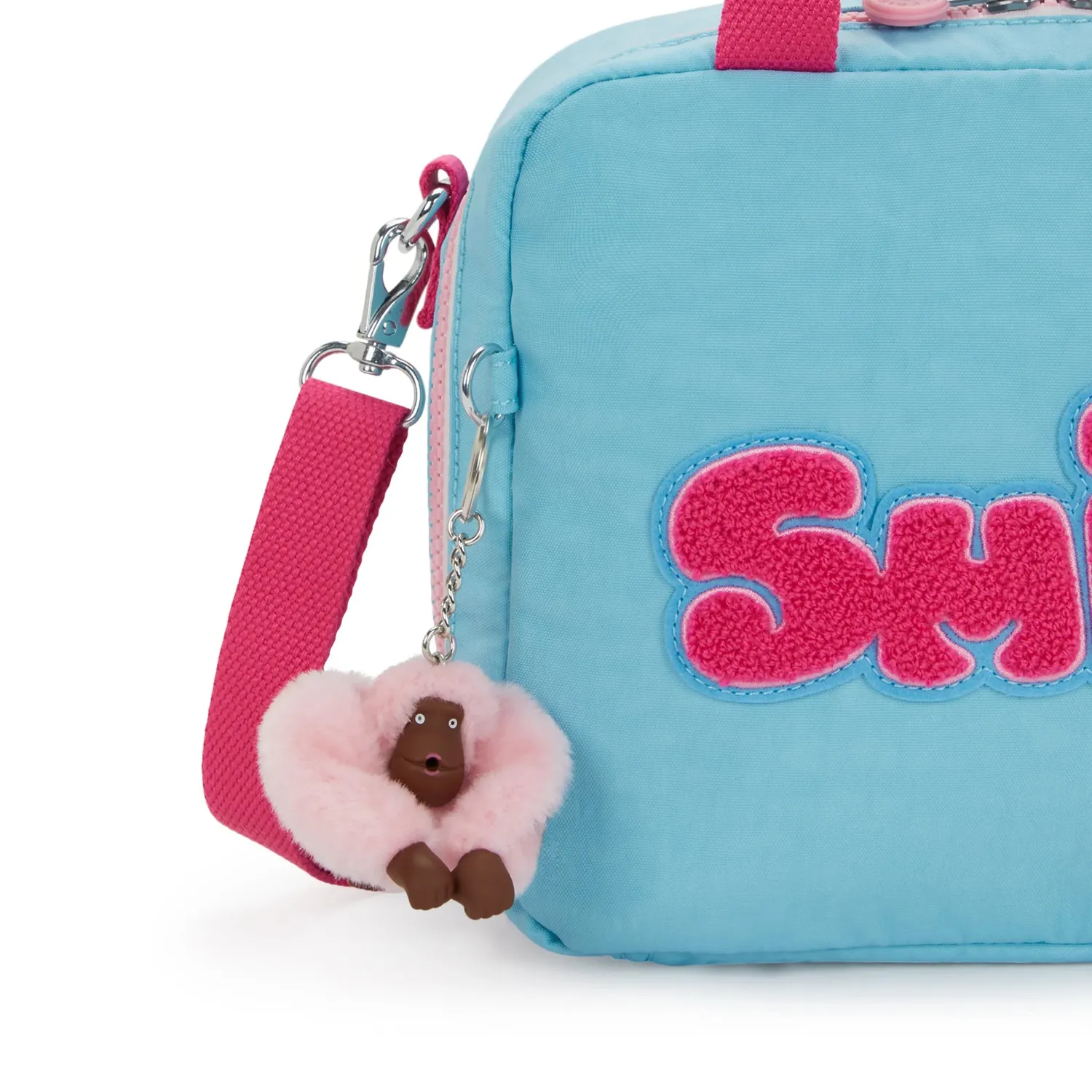 Kipling Miyo lunchtas Groot Smile Blue Block geïsoleerd