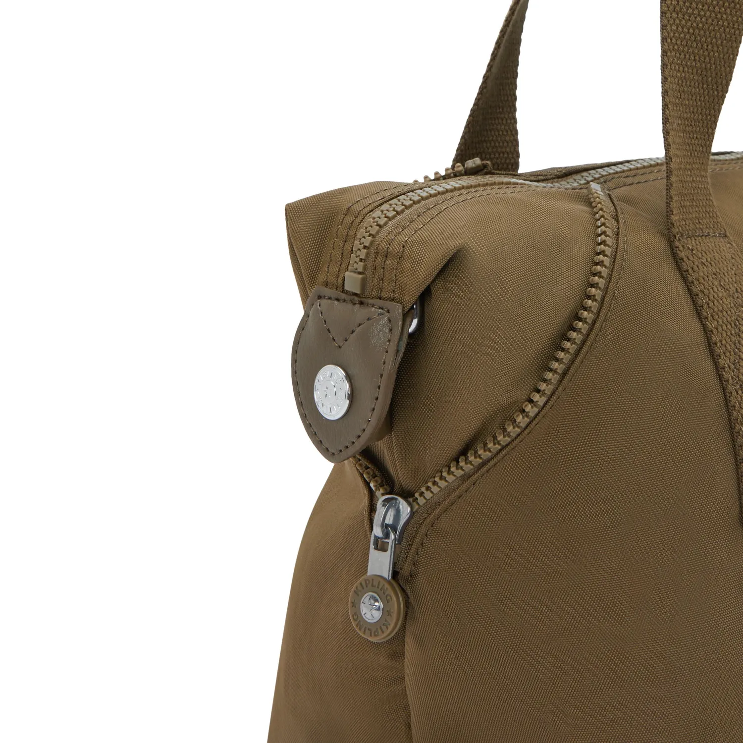 Kipling Art Mini schoudertasje Smooth Khaki klein praktisch