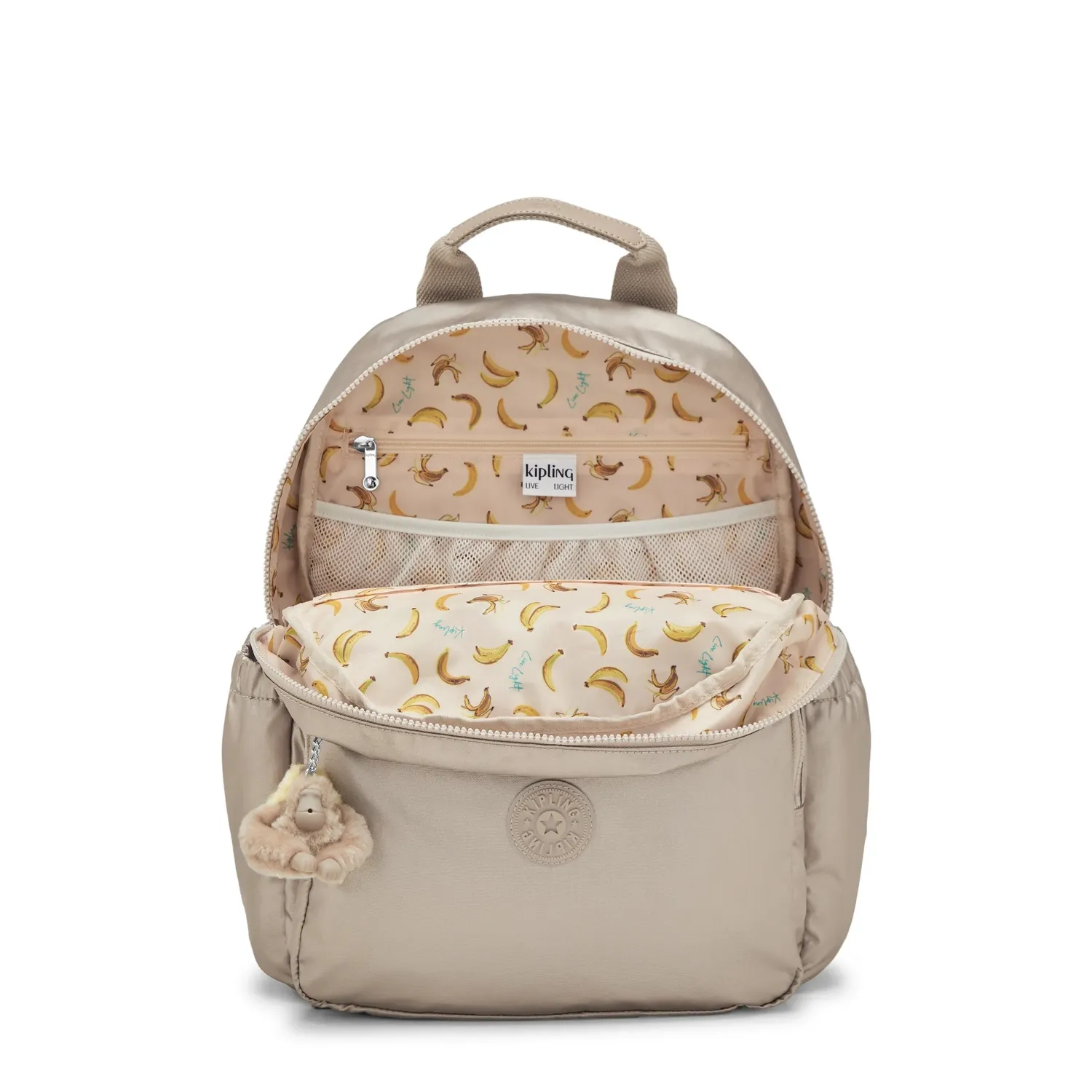 Kipling Maisie babyrugzak Tiny Metallic Glow Medium verschoningsmat