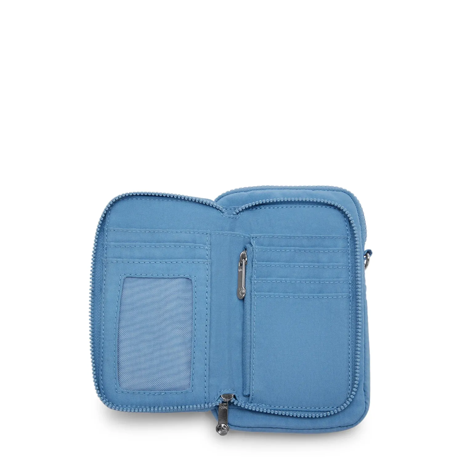 Kipling Telmo portemonnee Vintage Blue klein met riem