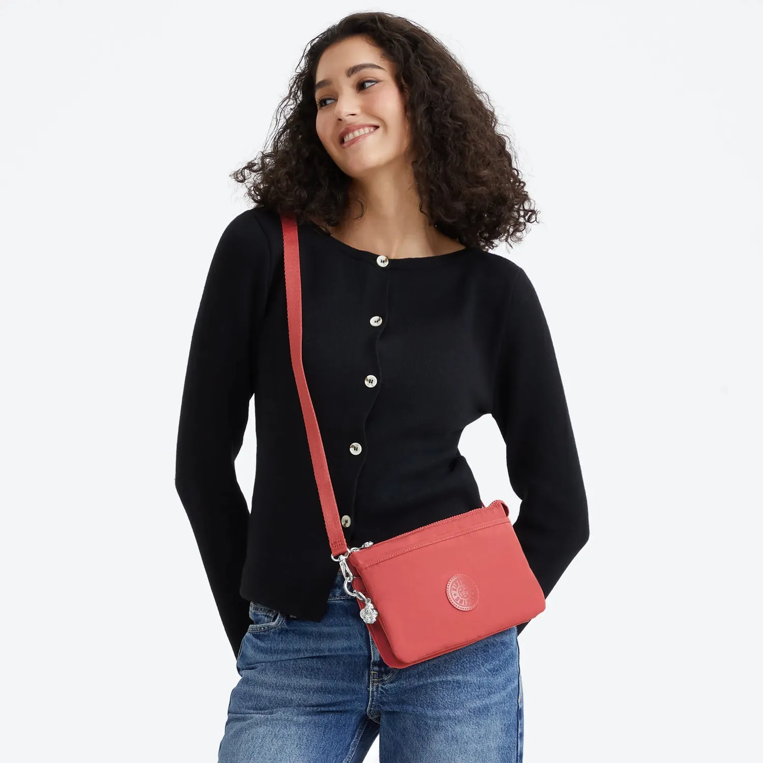 Kipling Riri crossbodytas Klein Misty Pink waterafstotend